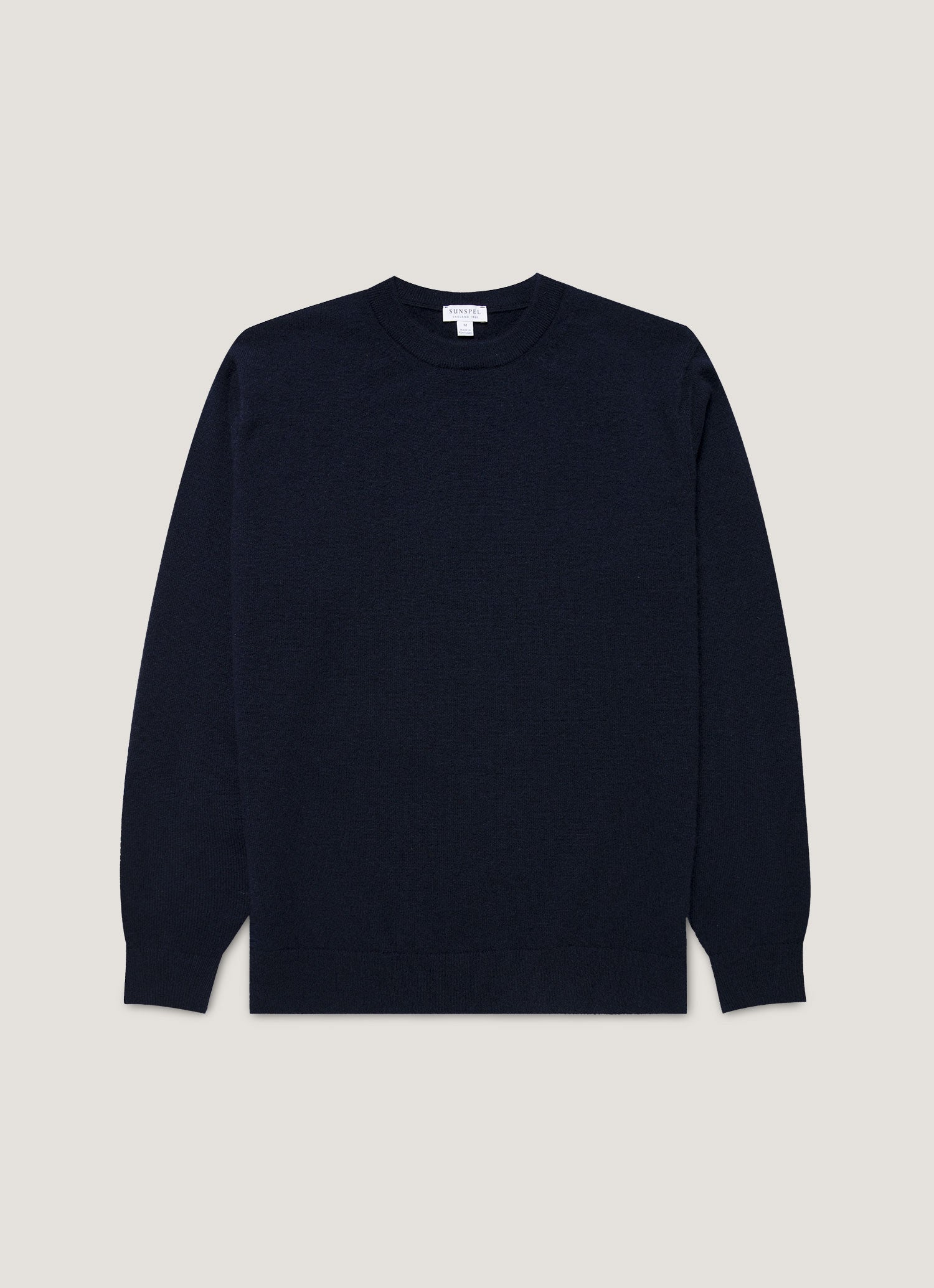Men's Cashmere Crew Neck Jumper in Navy