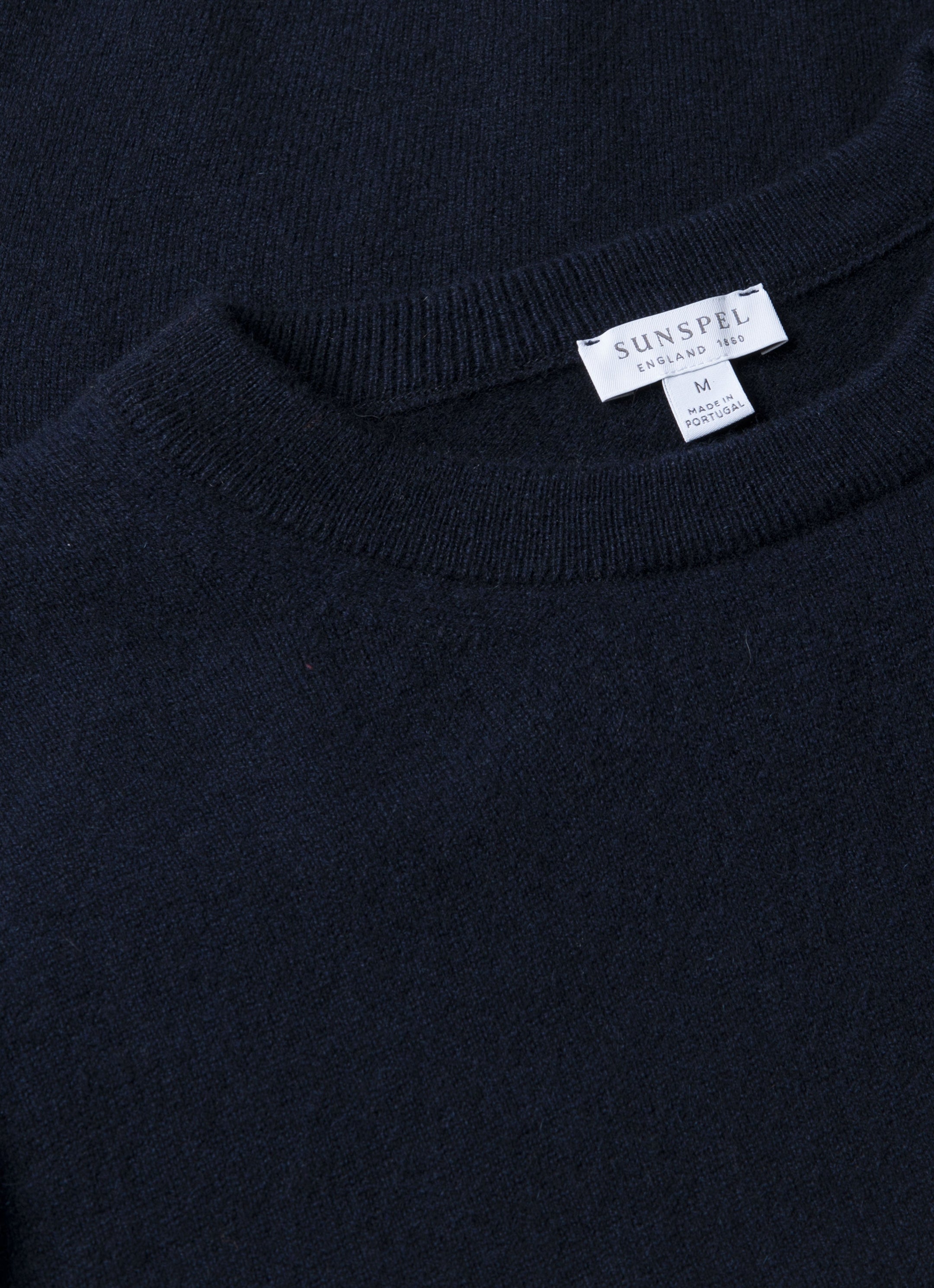 Men's Cashmere Crew Neck Jumper in Navy