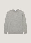 Men's Cashmere Crew Neck Jumper in Grey Melange