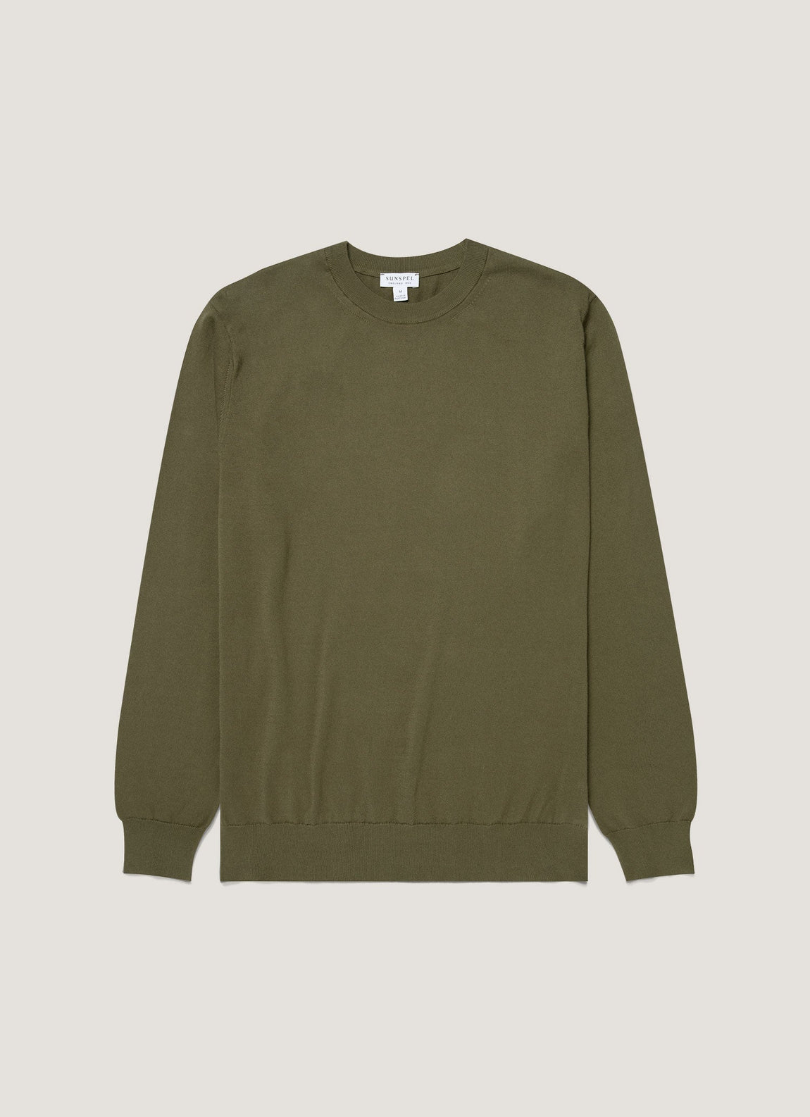 Men's Lightweight Cotton Jumper in Khaki
