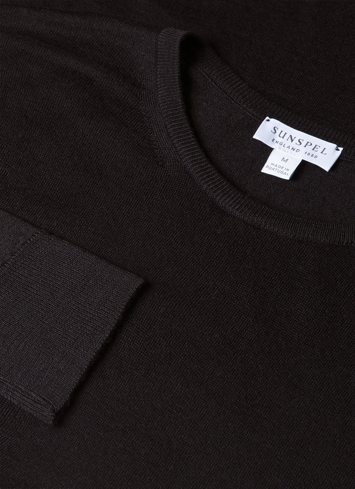 Men's Extra-Fine Merino Jumper in Black
