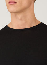 Men's Extra-Fine Merino Jumper in Black
