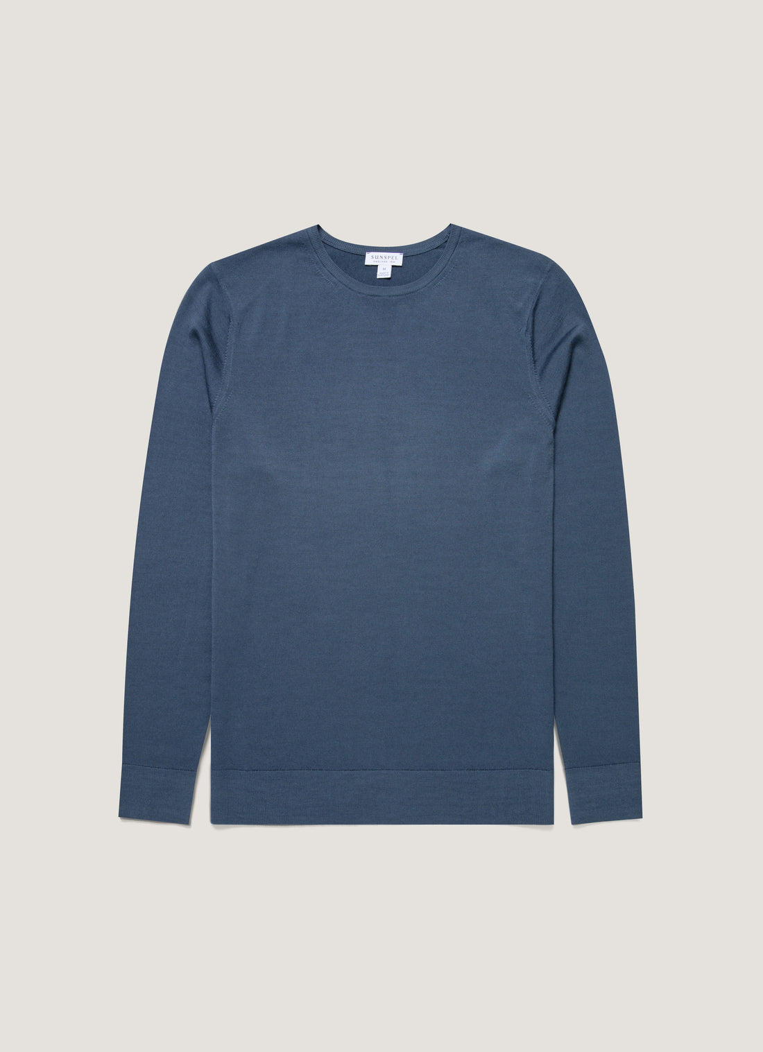 Men's Extra-Fine Merino Jumper in Slate Blue