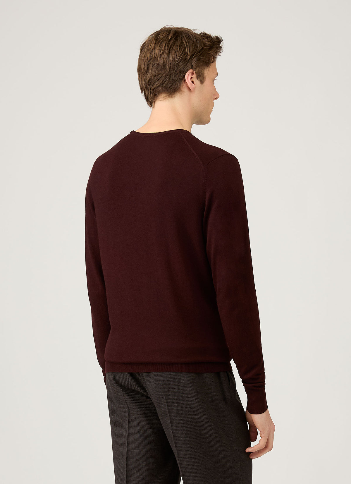 Men's Extra-Fine Merino Jumper in Bakelite