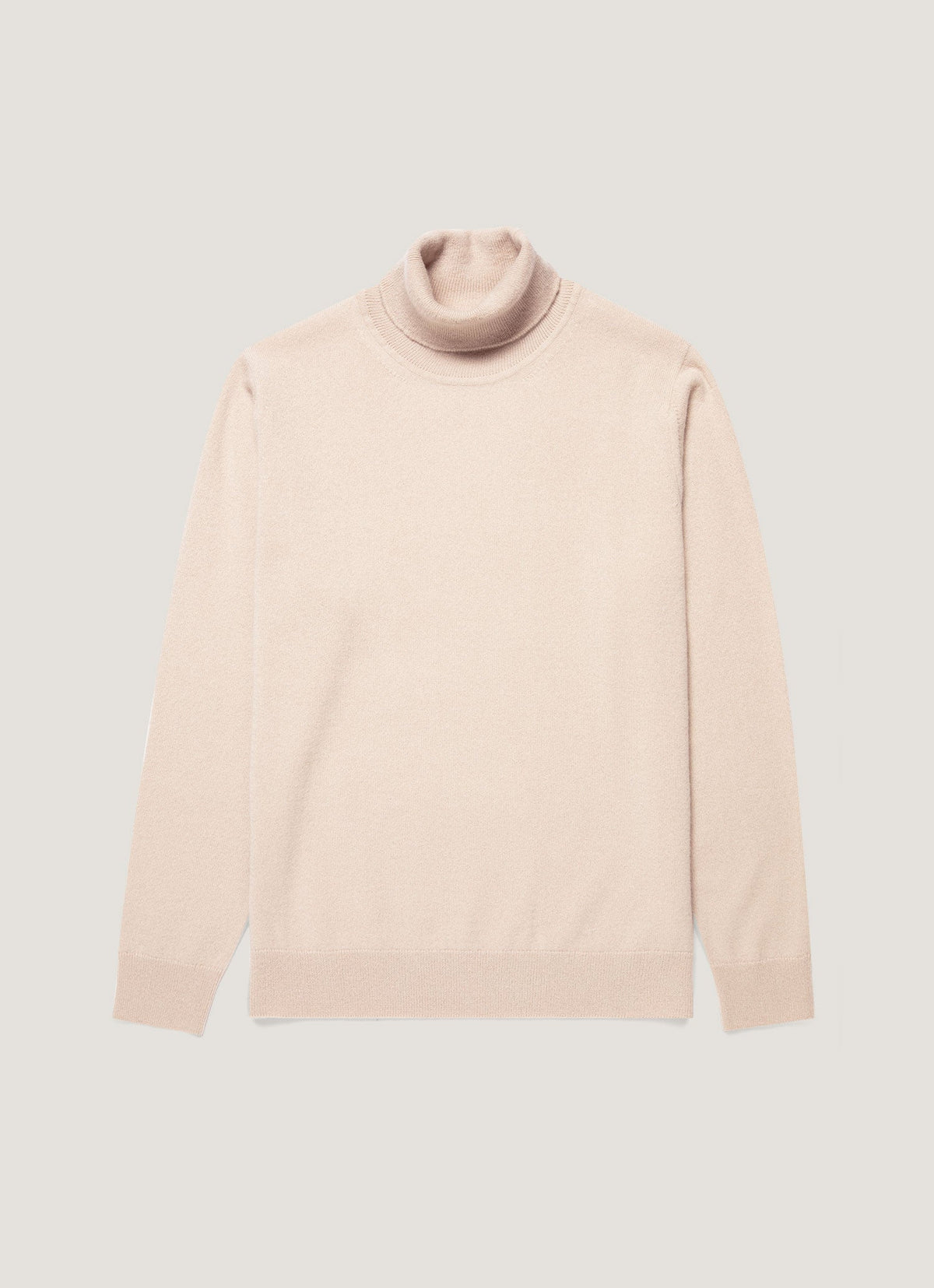 Men's Cashmere Roll Neck Jumper in Swansdown