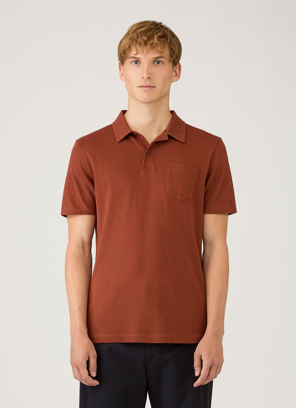 Men's Riviera Polo Shirt in Rust