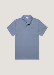 Men's Riviera Polo Shirt in Vintage Blue