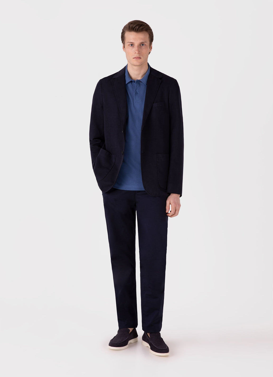 Men's Riviera Polo Shirt in Soft Denim