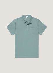 Men's Riviera Polo Shirt in Steel Green