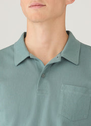 Men's Riviera Polo Shirt in Steel Green