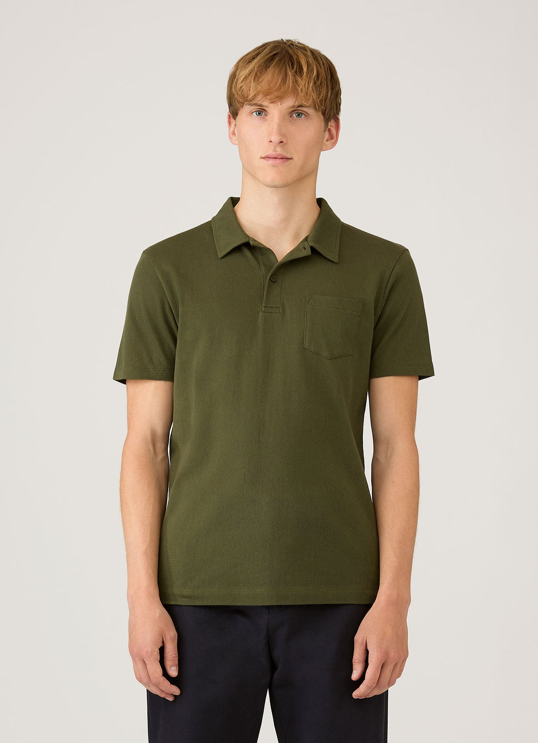 Men's Riviera Polo Shirt in Deep Olive