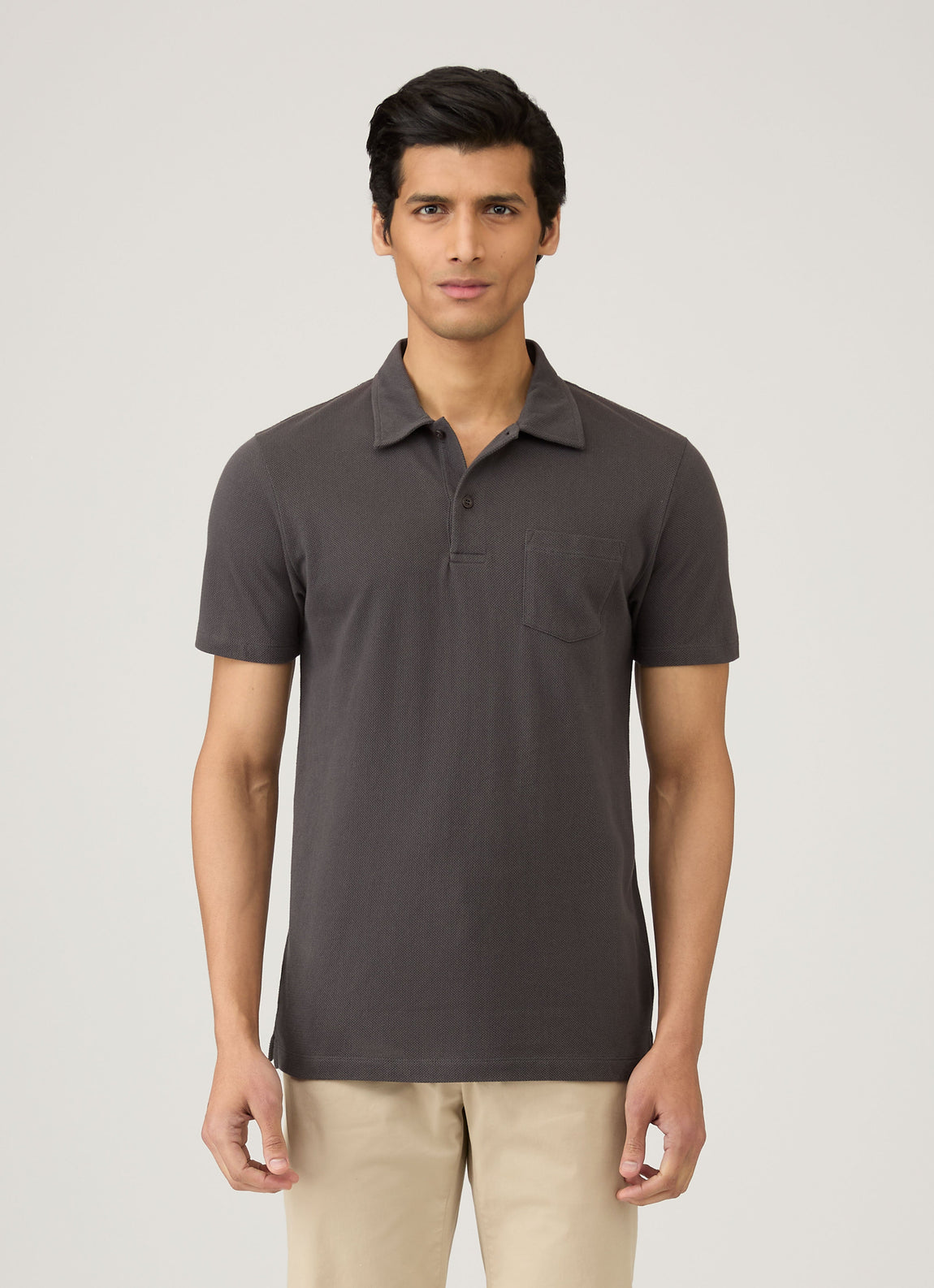 Men's Riviera Polo Shirt in Charcoal