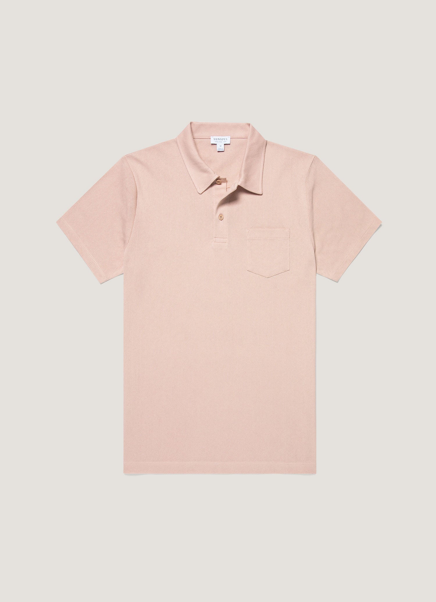 Men's Riviera Polo Shirt in Pale Pink