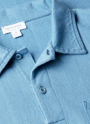 Men's Riviera Polo Shirt in Mid Indigo Wash