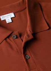 Men's Piqué Polo Shirt in Rust
