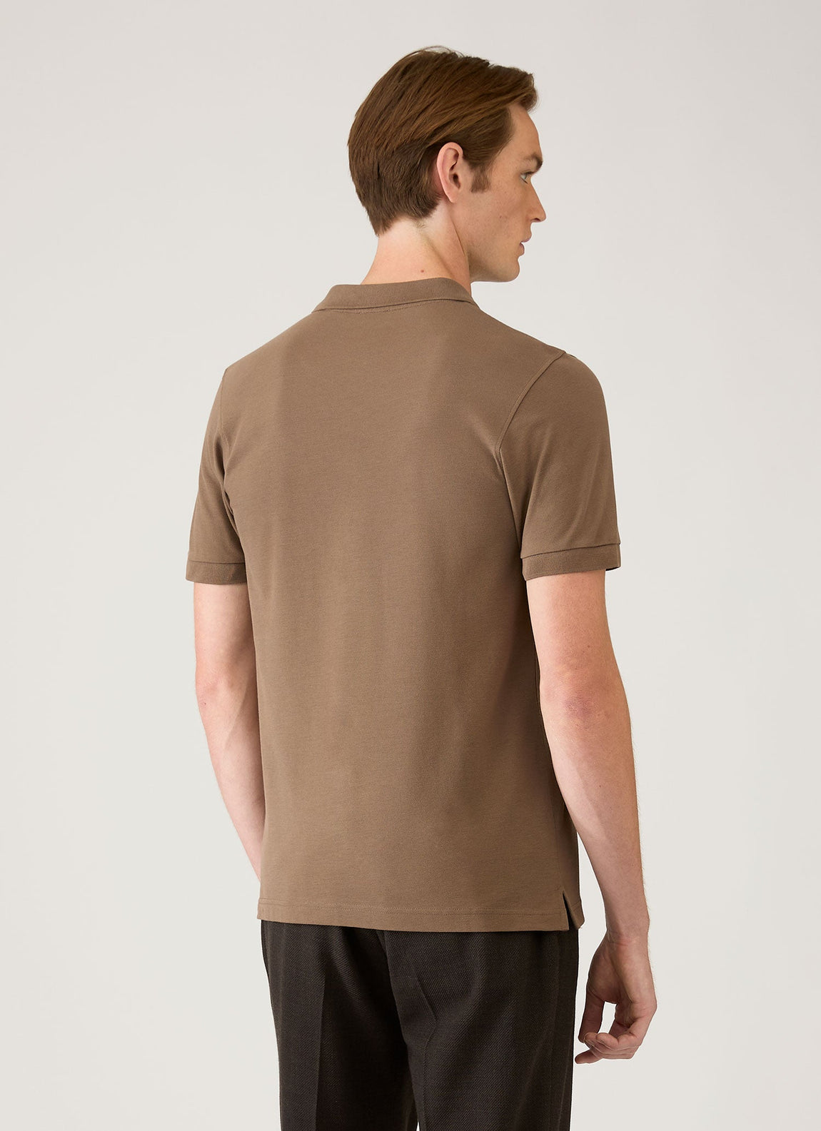 Men's Piqué Polo Shirt in Dark Cedar