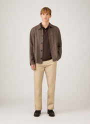 Men's Piqué Polo Shirt in Dark Chocolate