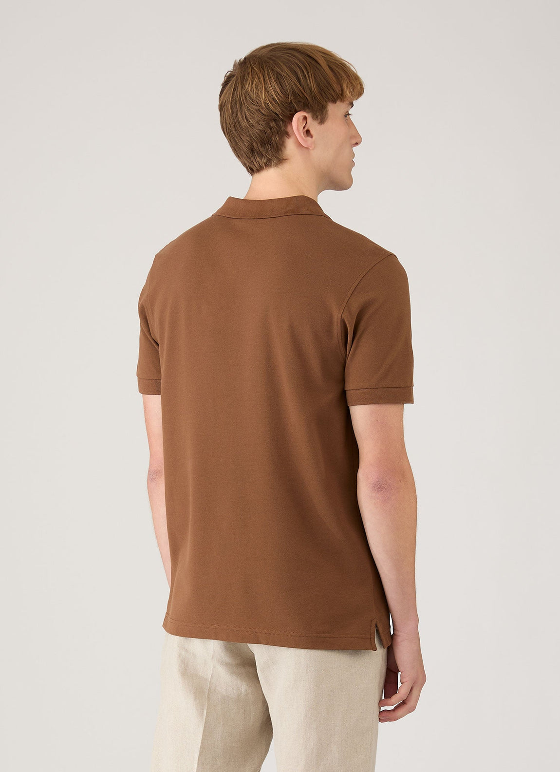 Men's Piqué Polo Shirt in Bronze