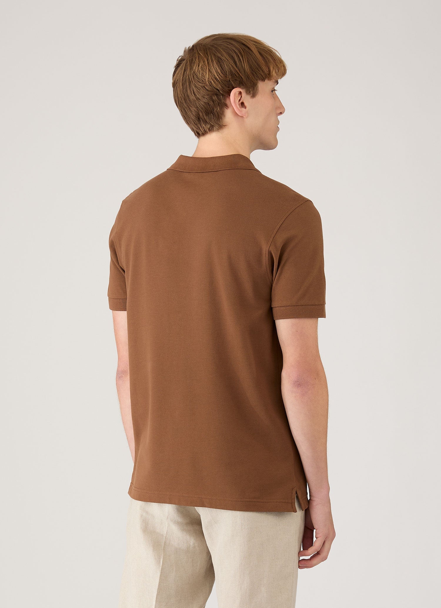 Men's Piqué Polo Shirt in Bronze