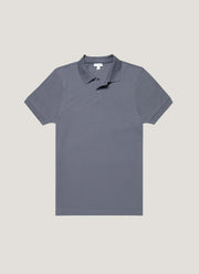 Men's Piqué Polo Shirt in Slate Blue