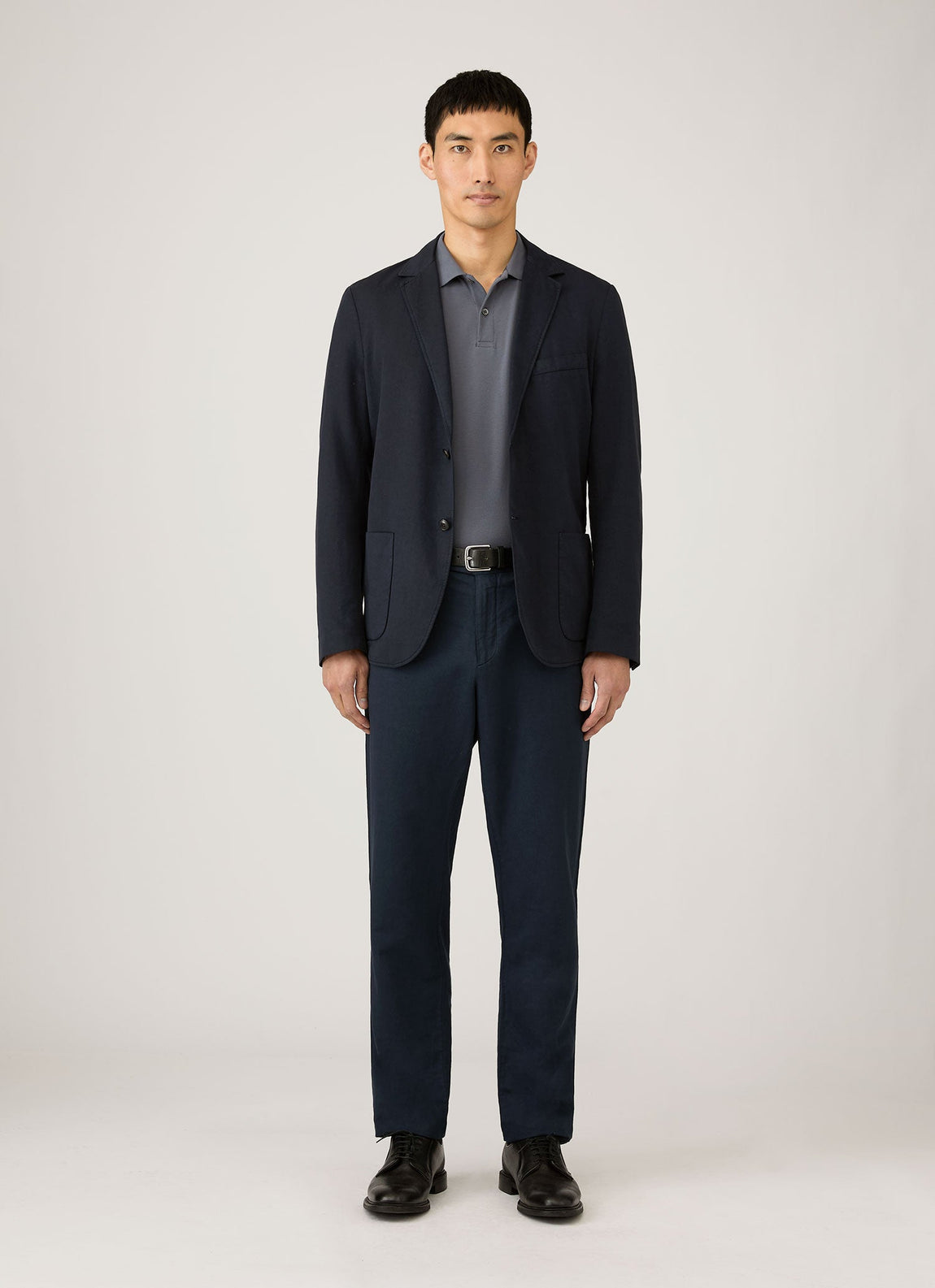 Men's Piqué Polo Shirt in Slate Blue