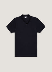 Men's Piqué Polo Shirt in Midnight Navy