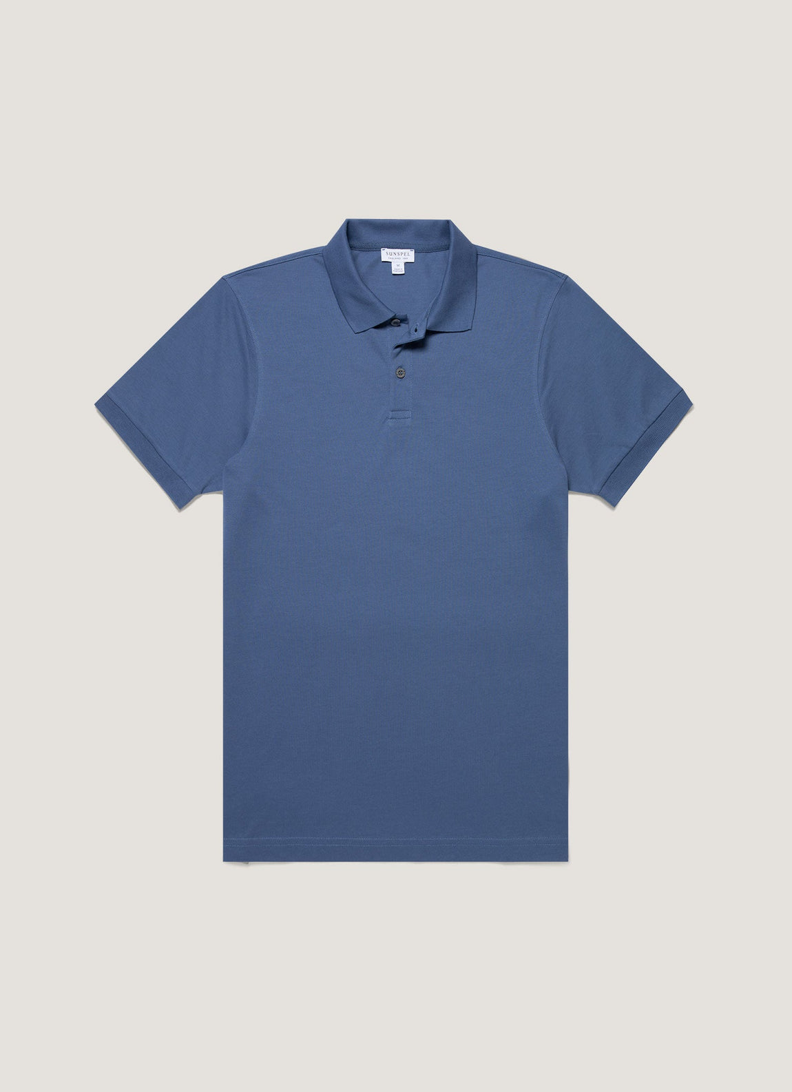 Men's Piqué Polo Shirt in Soft Denim