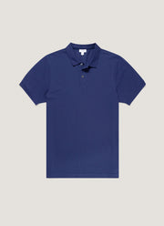 Men's Piqué Polo Shirt in Ink Blue