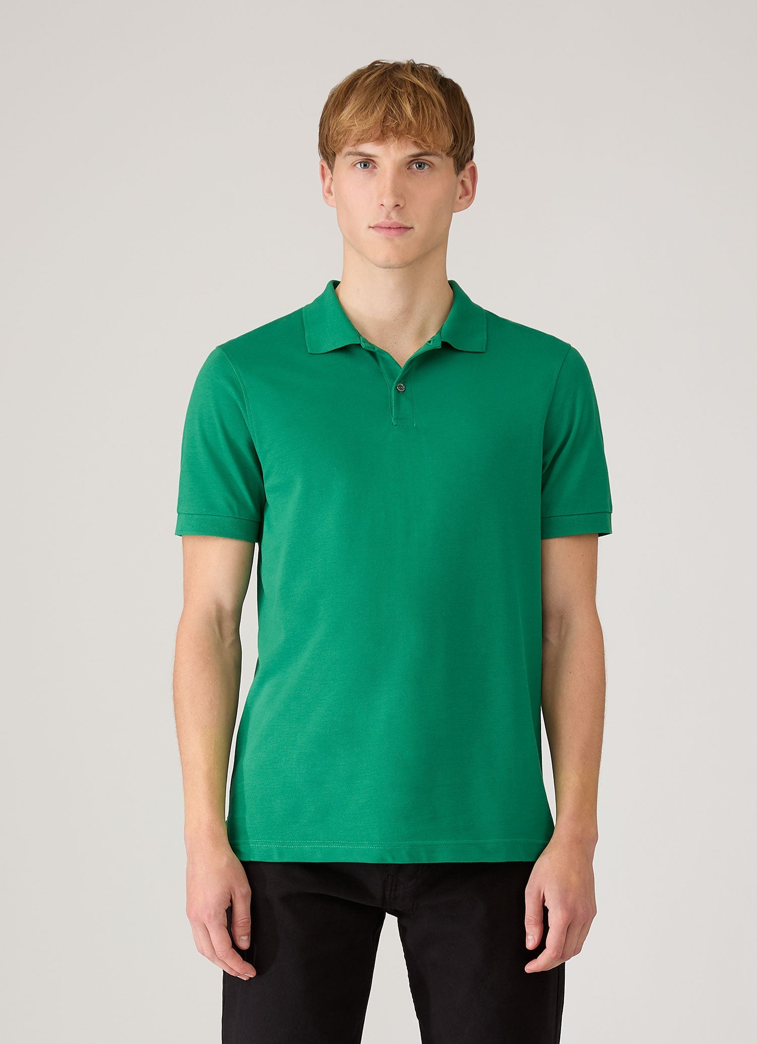Men's Piqué Polo Shirt in Bright Green