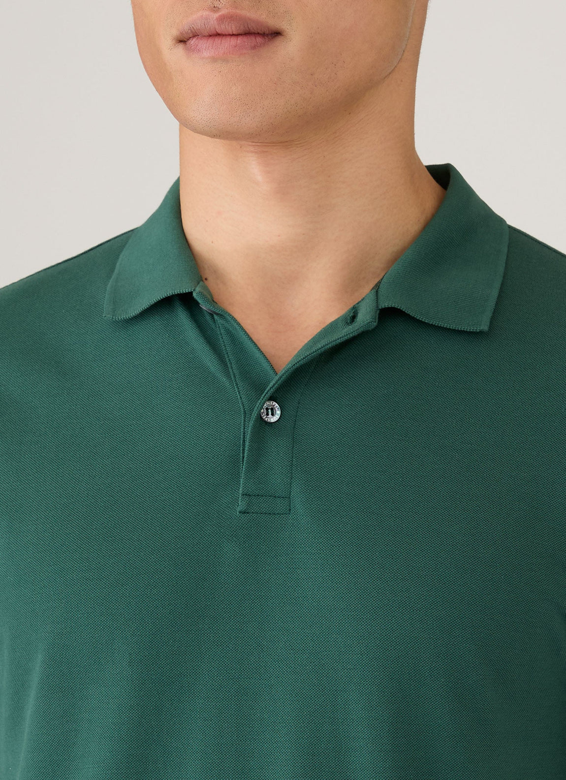 Men's Piqué Polo Shirt in Forest