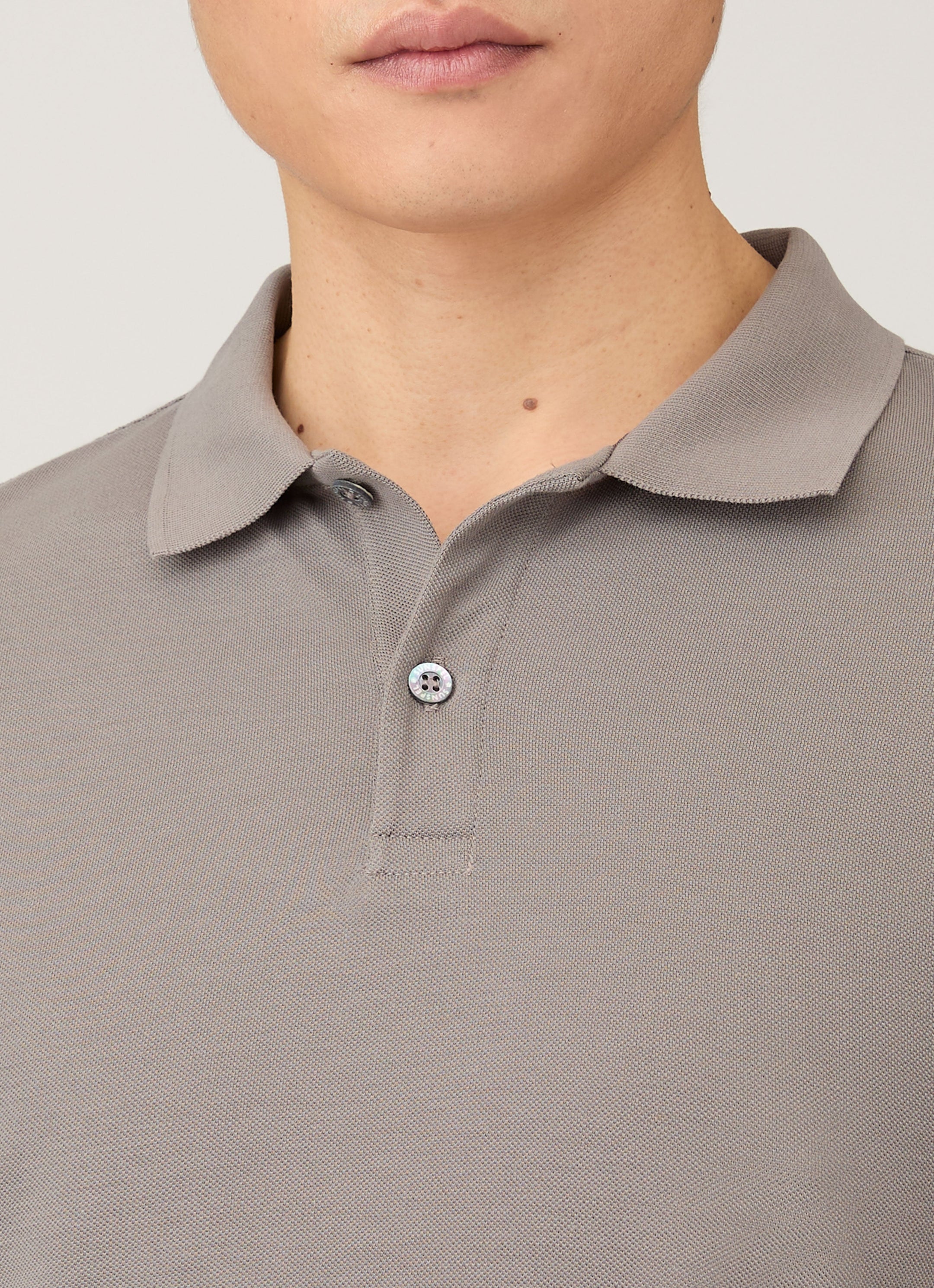 Men's Piqué Polo Shirt in Iron Grey