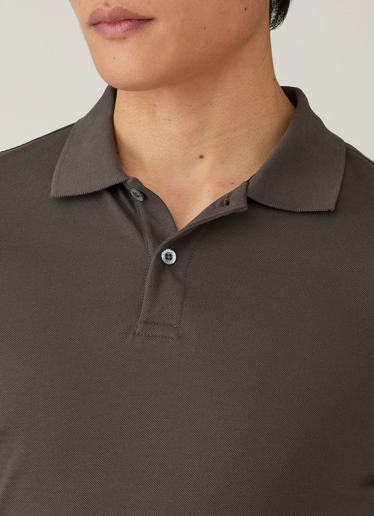 Men's Piqué Polo Shirt in Anthracite
