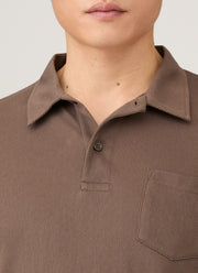 Men's Long Sleeve Riviera Polo Shirt in Bark