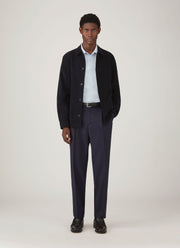 Men's Long Sleeve Riviera Polo Shirt in Frost Blue