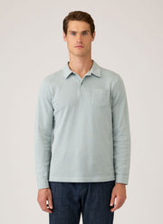 Men's Long Sleeve Riviera Polo Shirt in Haar