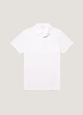 Men's Sea Island Cotton Jersey Polo Shirt in White