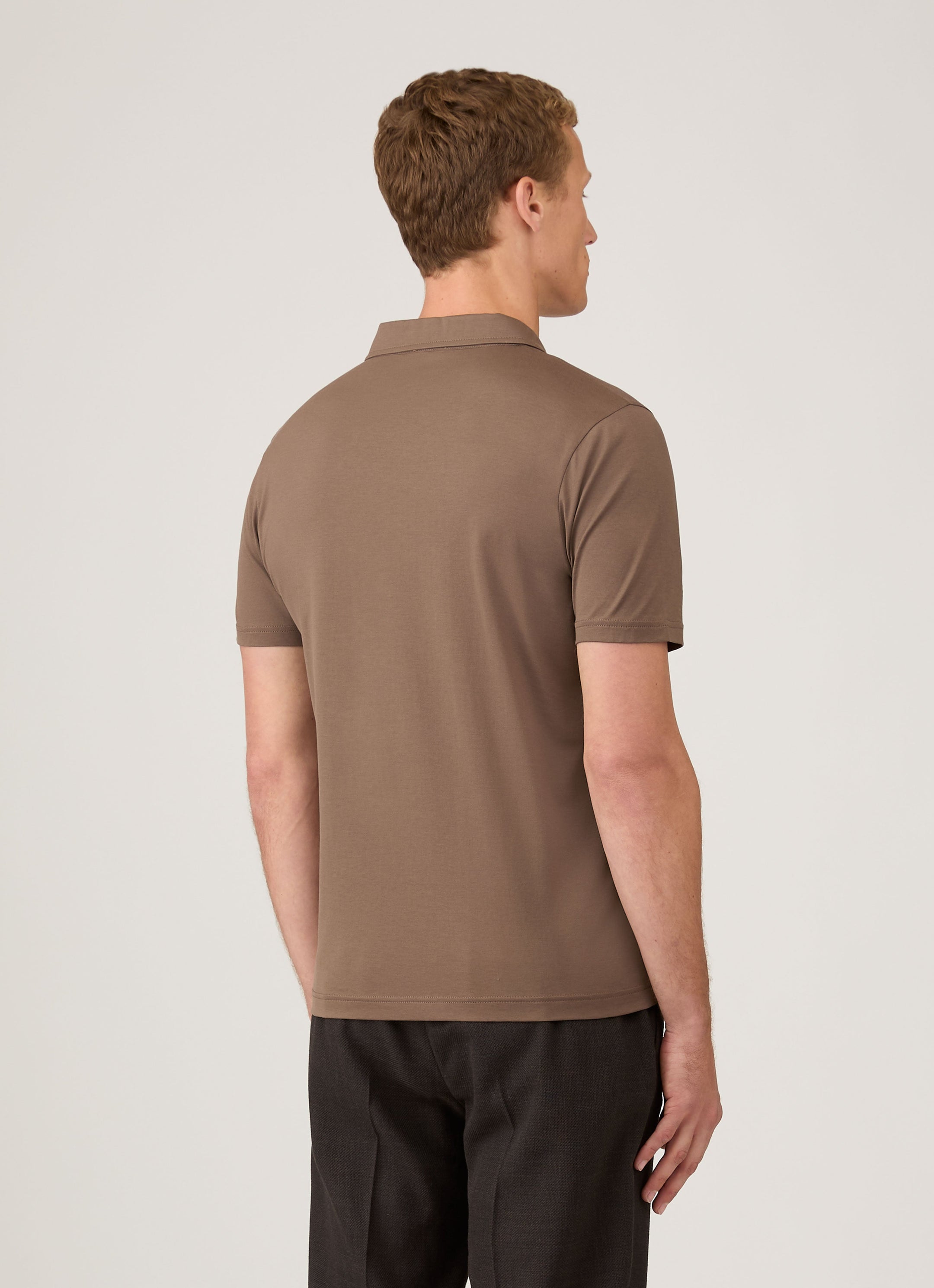 Men's Classic Jersey Polo Shirt in Bark