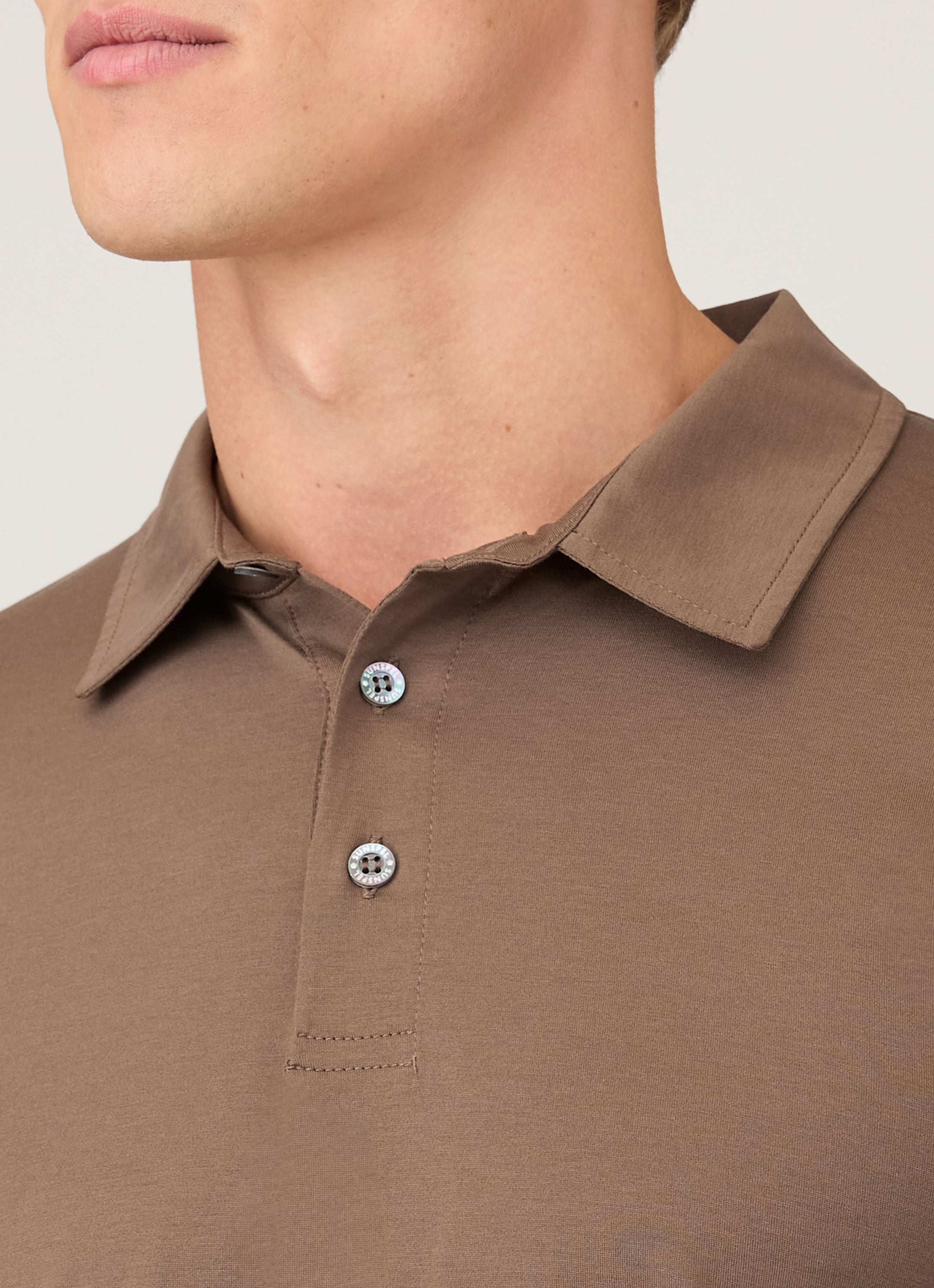 Men's Classic Jersey Polo Shirt in Bark
