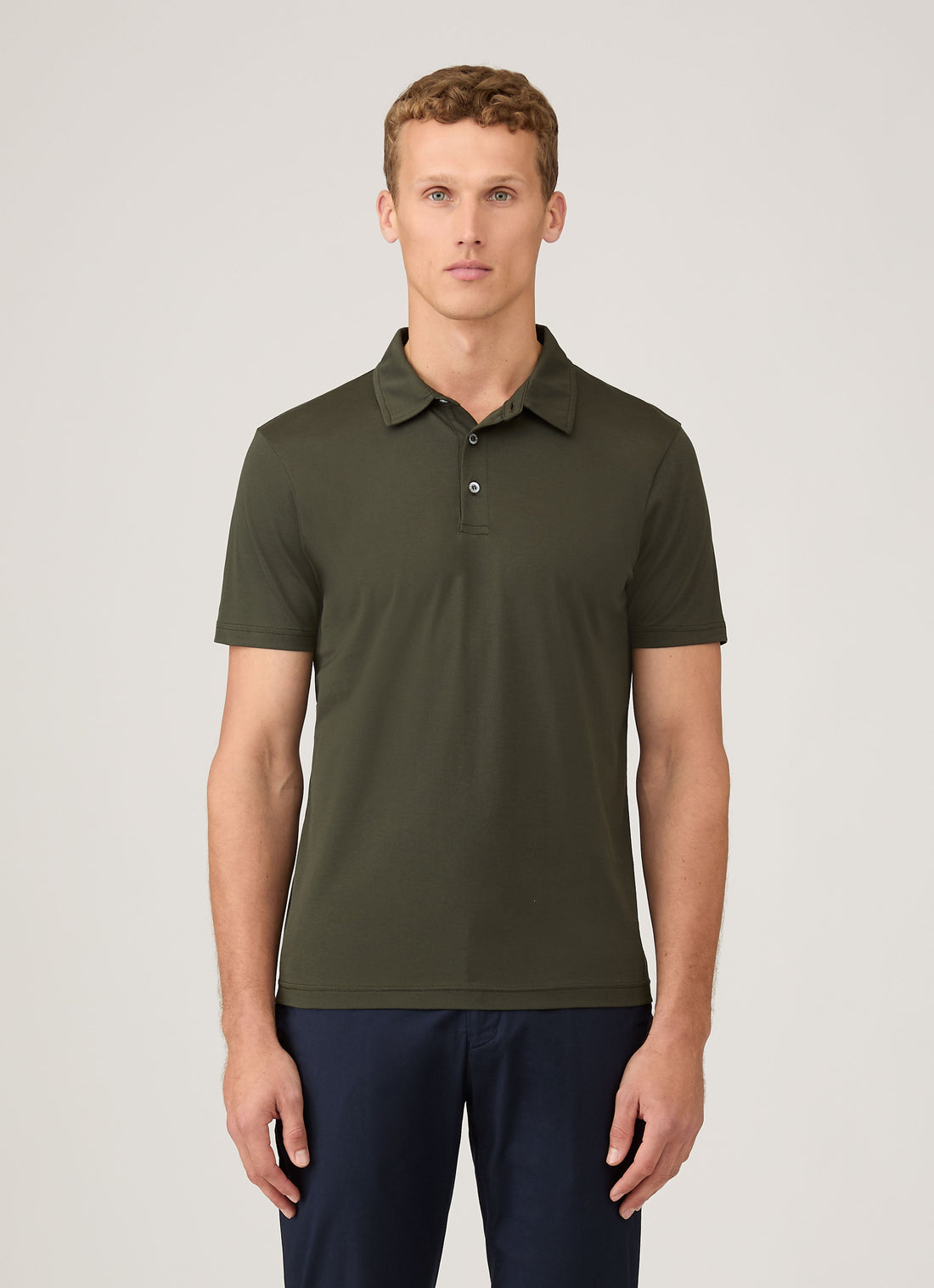 Men's Classic Jersey Polo Shirt in Dark Green