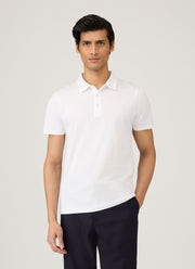 Men's Jersey Classic Polo Shirt in White