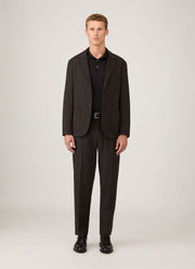 Men's Long Sleeve Classic Jersey Polo Shirt in Black