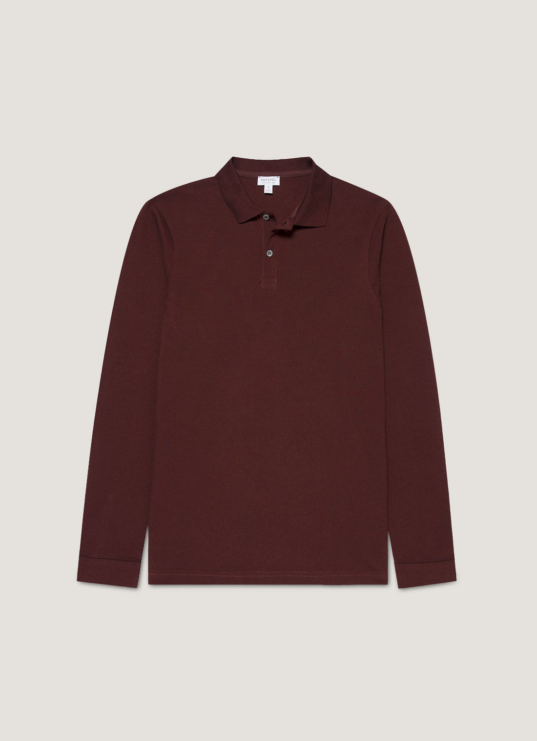 Men's Long Sleeve Piqué Polo Shirt in Bakelite