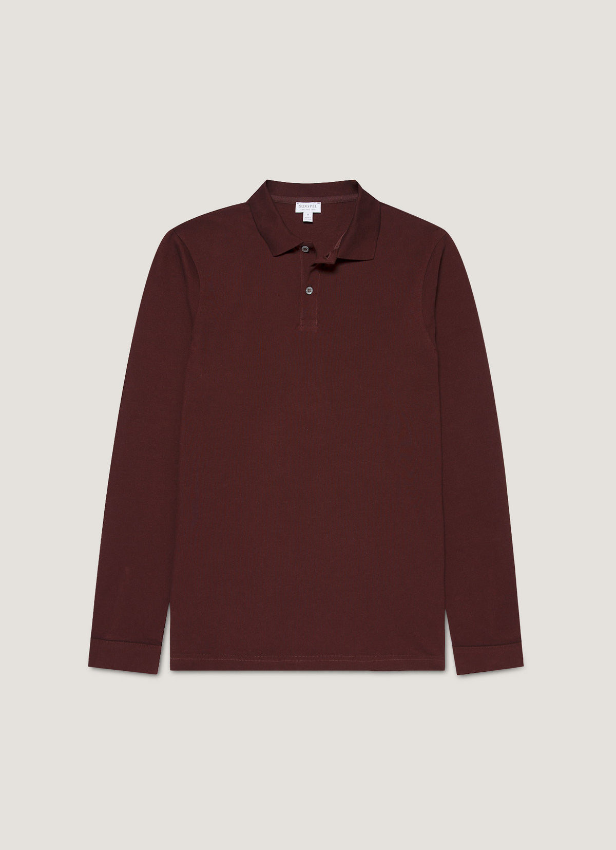 Men's Long Sleeve Piqué Polo Shirt in Bakelite