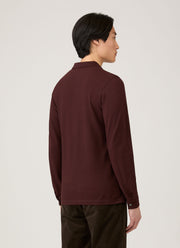 Men's Long Sleeve Piqué Polo Shirt in Bakelite