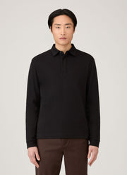 Men's Heavyweight Rugby Polo Shirt in Black