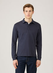 Men's Heavyweight Rugby Polo Shirt in Navy
