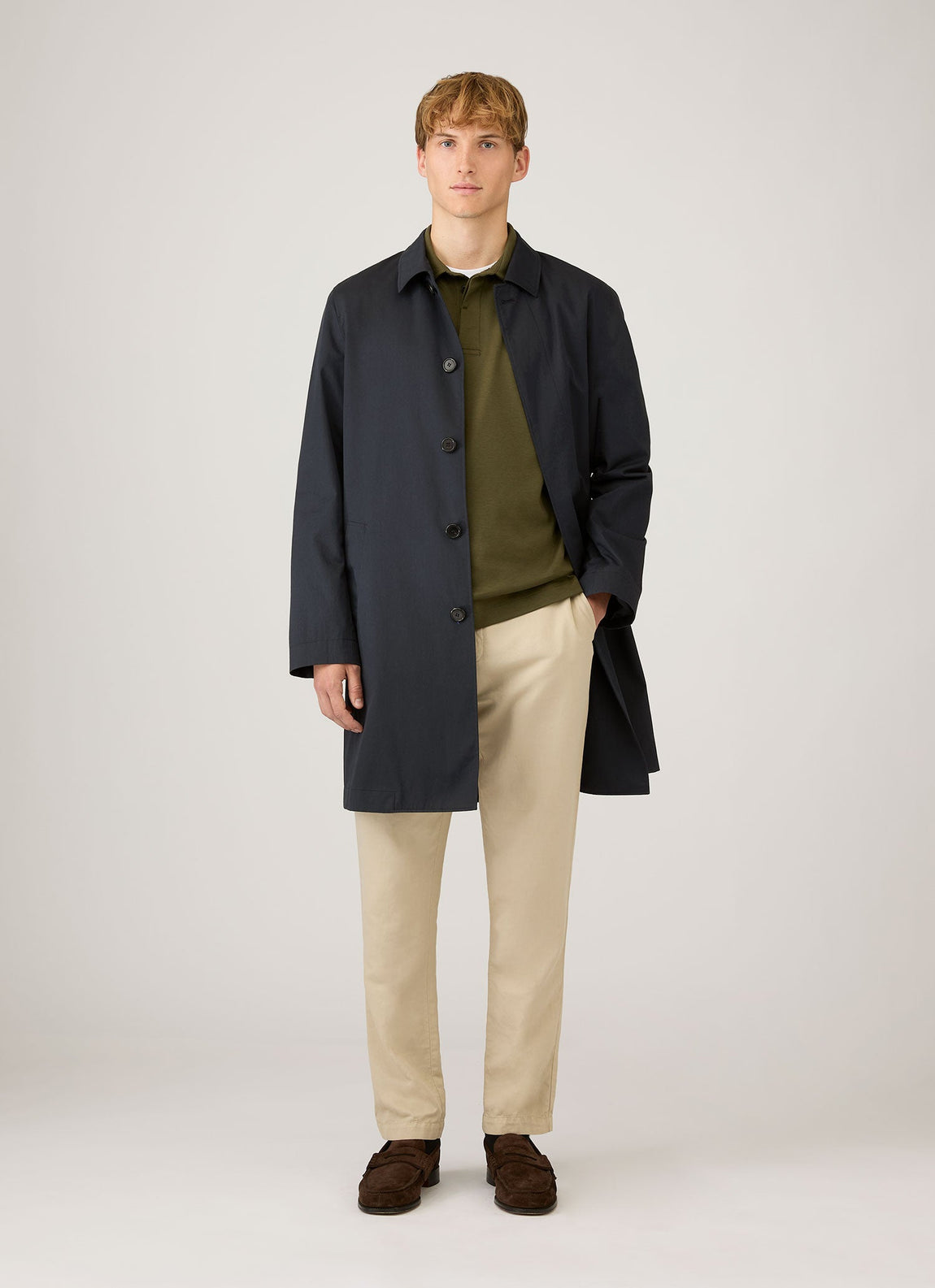 Men's Heavyweight Rugby Polo Shirt in Deep Olive