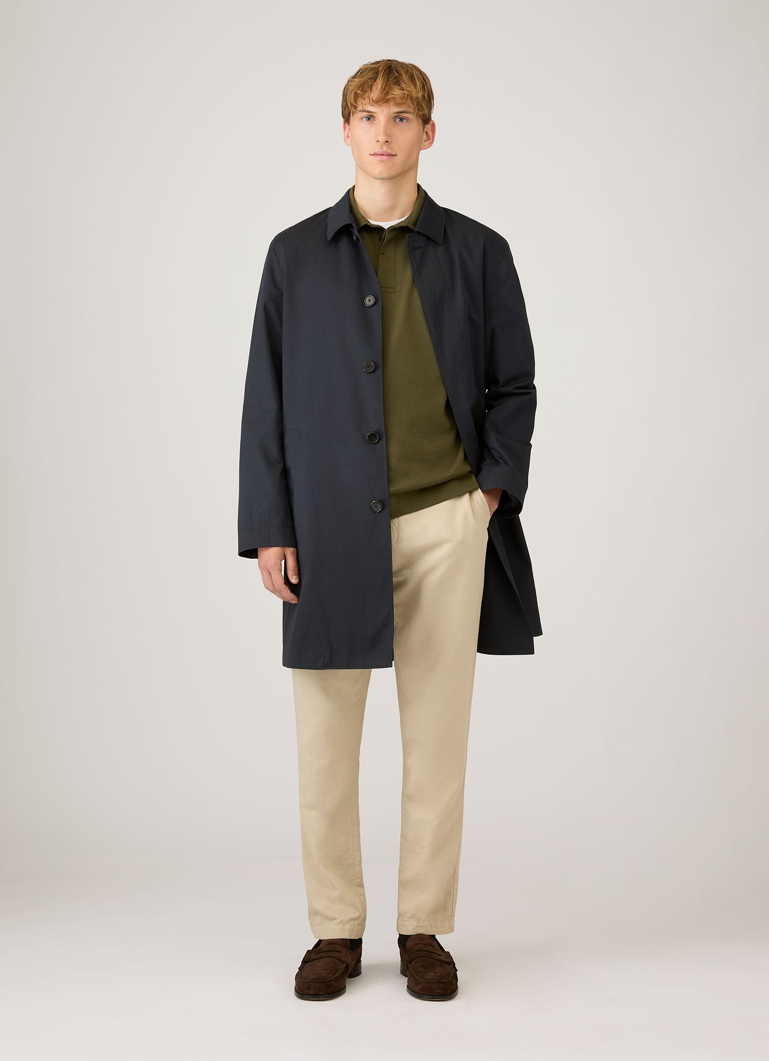 Men's Heavyweight Rugby Polo Shirt in Deep Olive