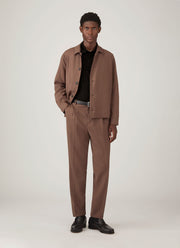 Men's Long Sleeve Ultra-Fine Merino Polo Shirt in Black