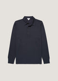 Men's Long Sleeve Cellulock Polo Shirt in Navy